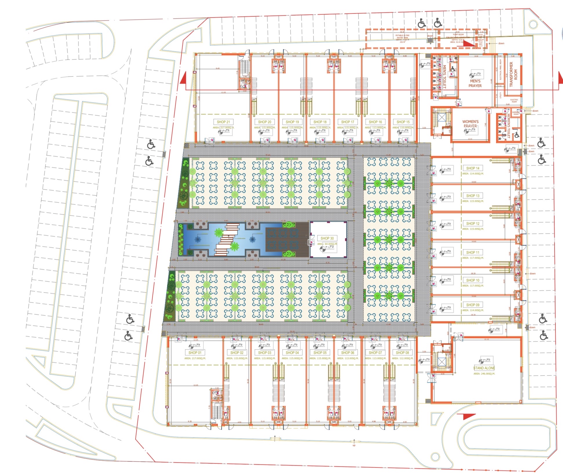 Unaizah Courtyard · architectural site plan